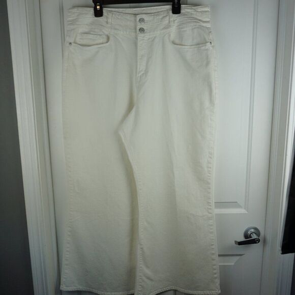 New Frame Le Palazzo Double Waistband Crop Wide Leg Jeans in Au Natural Clean 34 - Picture 2 of 15